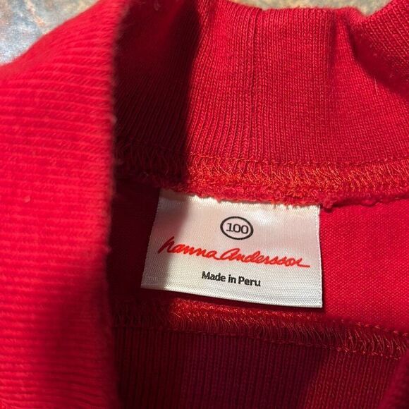 Hanna Andersson Red and Blue Pullover Shirt Sz 4 or 100 - Picture 3 of 5